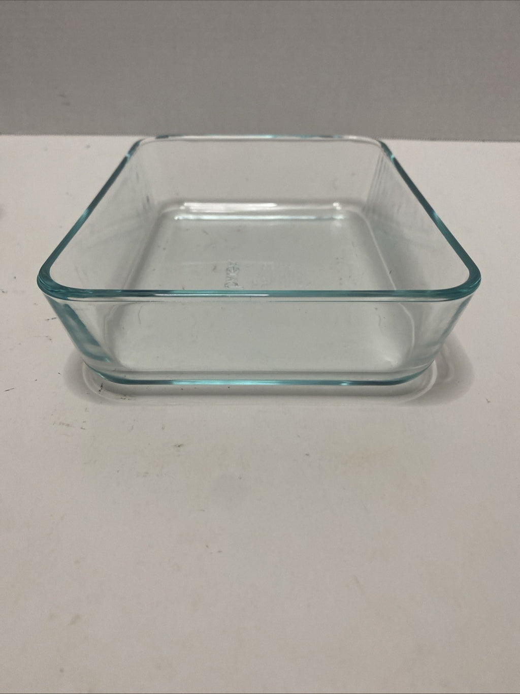 Vintage  PYREX 3 Cup Aqua Glass Baking Pan 7210 7" x5" x 1.5"  Made In USA