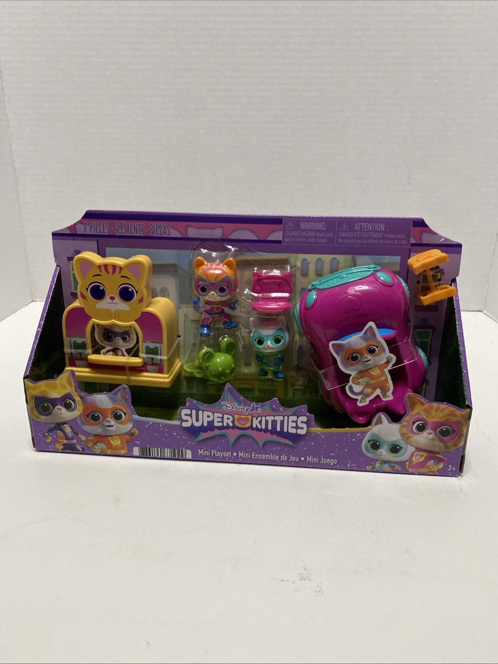 Disney Jr. Super Kitties 7 Pieces Mini Playset Figures NEW