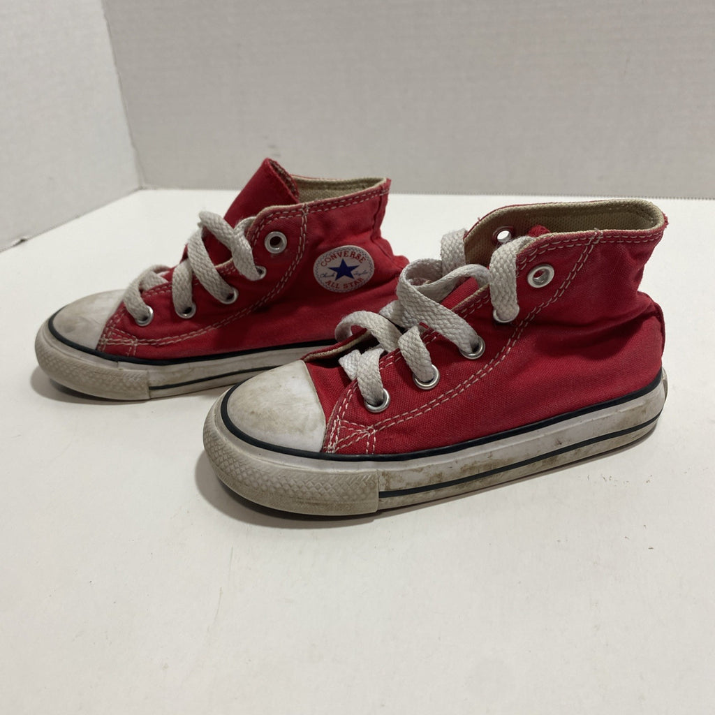 Converse Kids Chuck Taylor All Star High Top Shoes Red Size 7