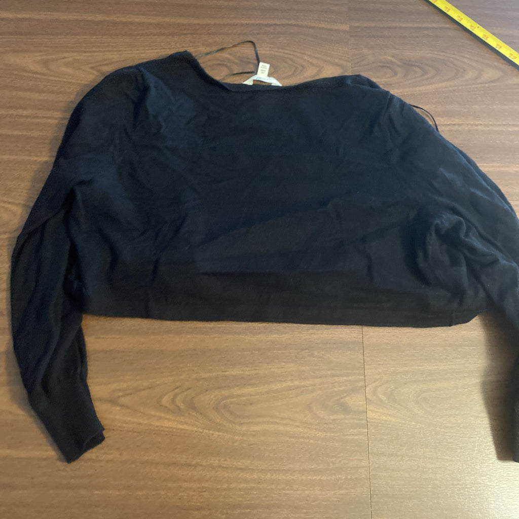 Tara and Skye women’s 14 W sweater midriff cut long sleeve black