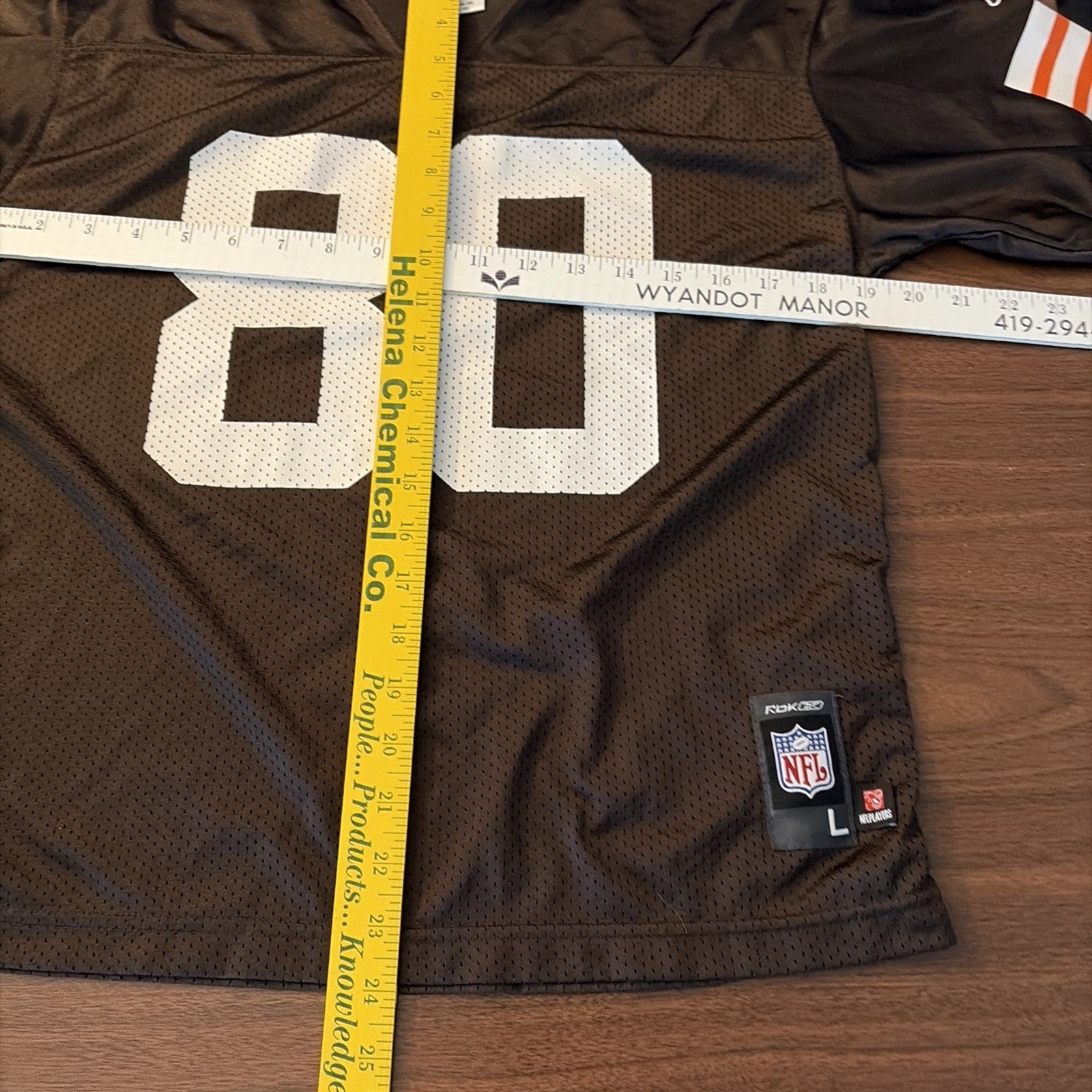 Cleveland Browns Jersey Size Large (14-16) Kellen Winslow #80 Brown NFL Reebok