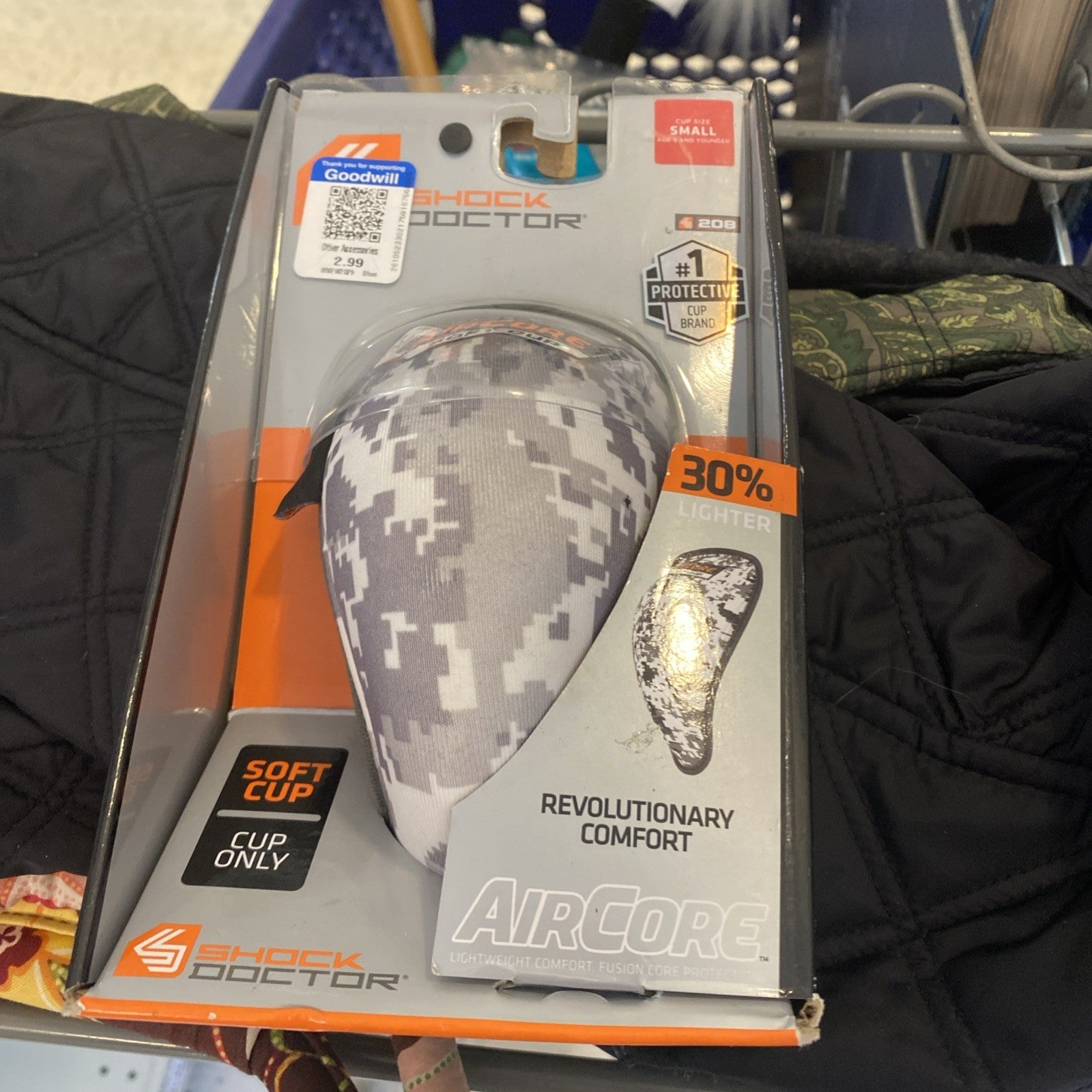Shock Doctor Air Core Soft Cup • Grey & White Camo • Men’s Large • New In Box