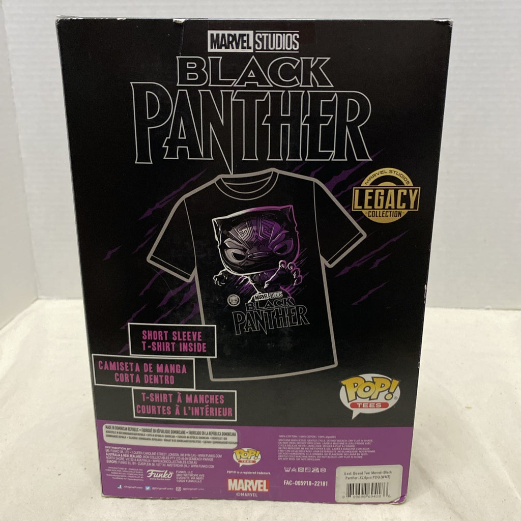 Funko POP! TEE Shirt BLACK PANTHER Size XL Marvel Studios Legacy Collection NEW