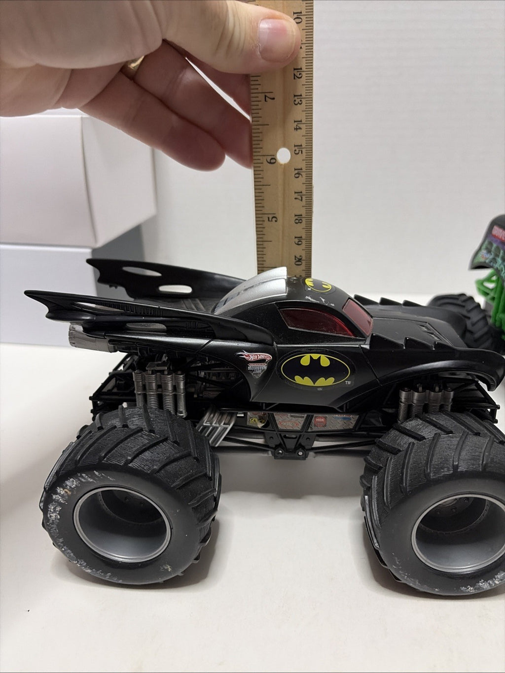 Hot Wheels Monster Jam Trucks Lot Of 2. 4”x7”. See Pic Batman And Grave Digger