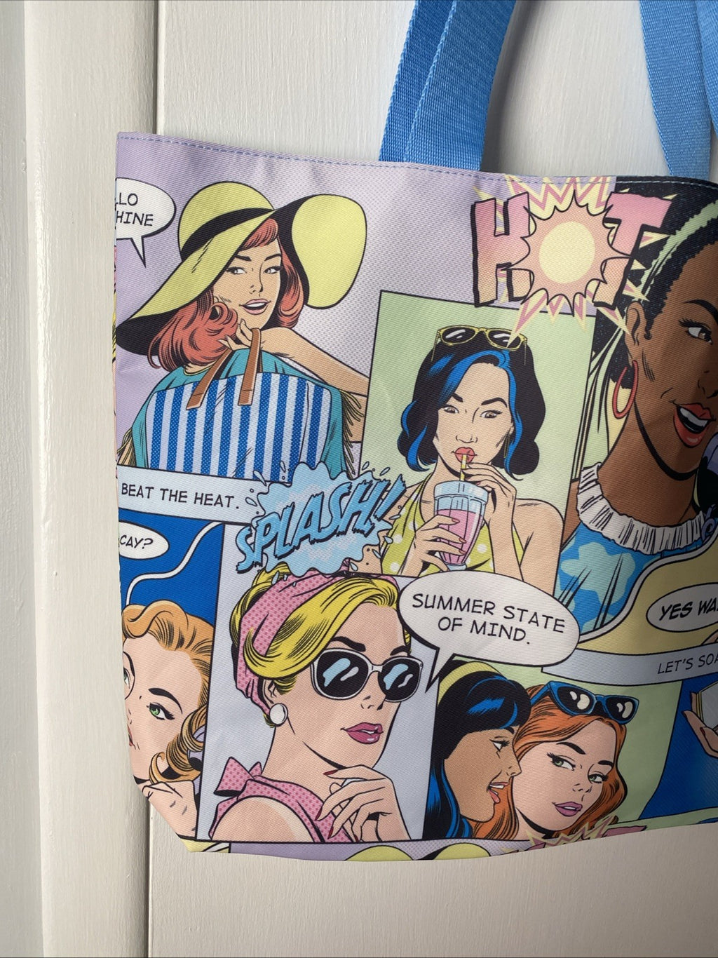 ESTEE LAUDER  Tote Comic Theme Beach, Shopper Bag, Large 12x17