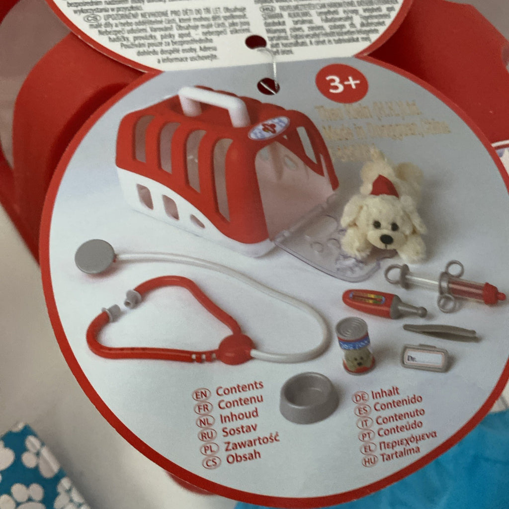 Theo Klein Vet Transport Crate with Dog