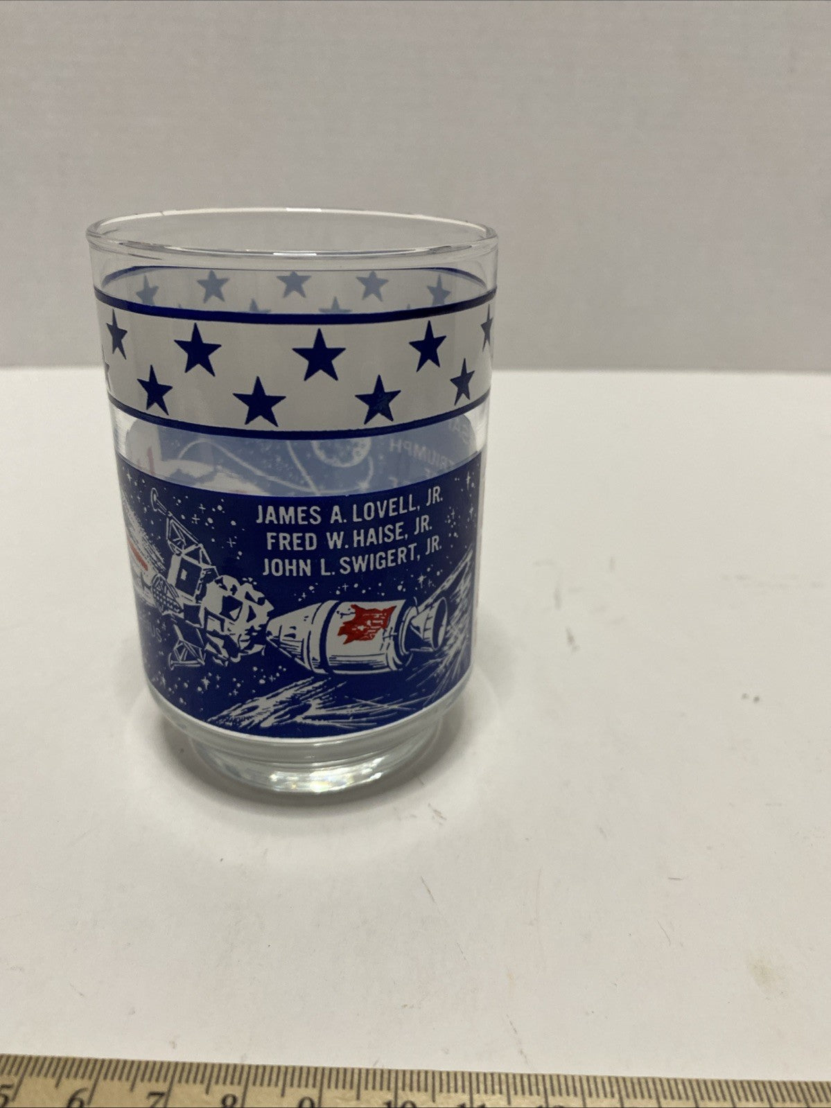 Apollo 13 Vintage Libbey Juice Glass.~ "Safe Return to the Moon"