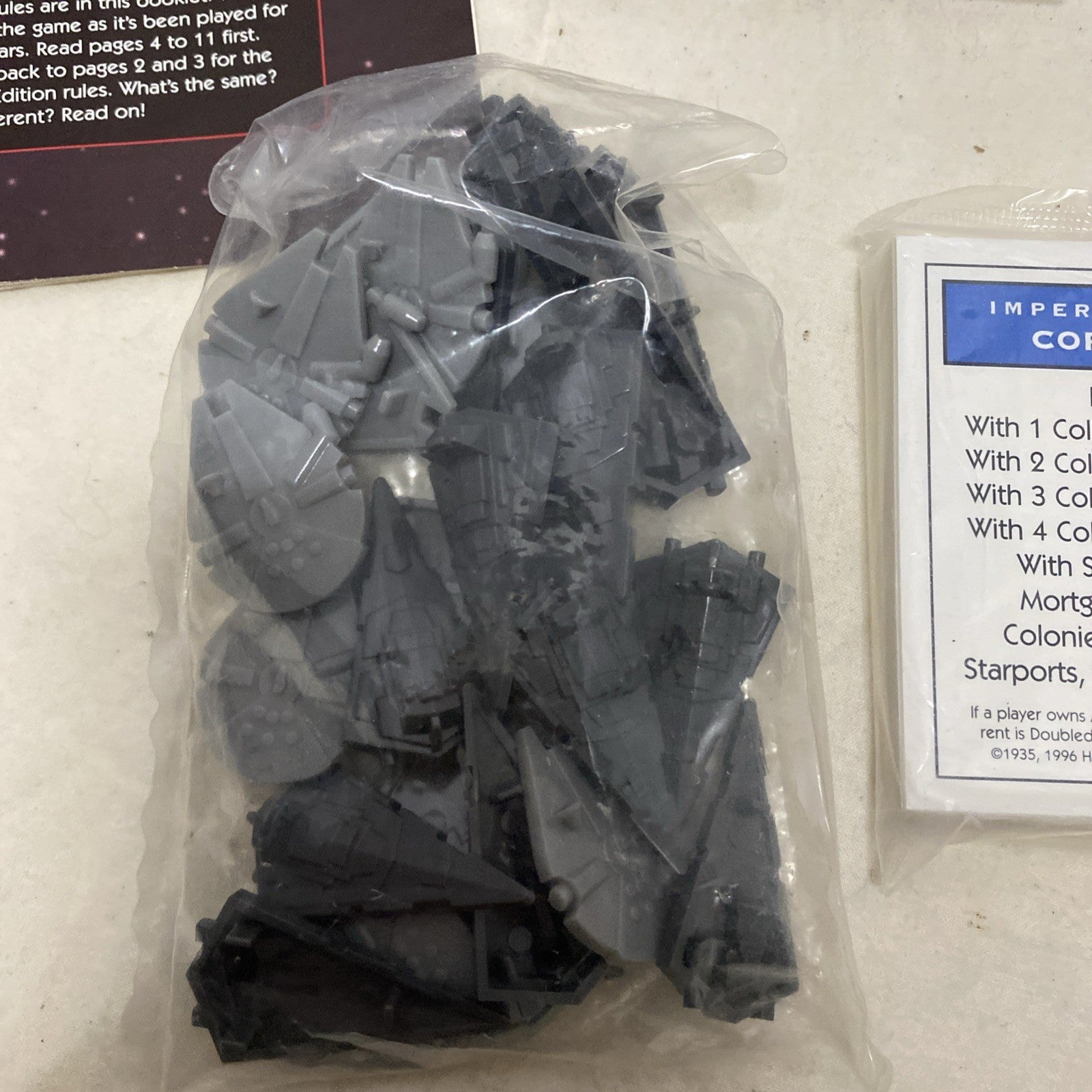 Star Wars Monopoly, Unused, pieces still sealed in plastic!