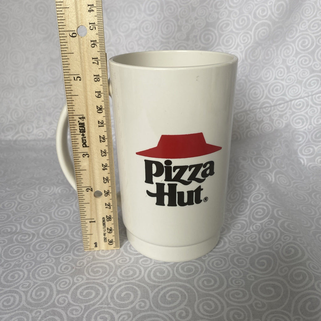 Pizza Hut Restaurant Hard Plastic Beverage Mug Cup ~ Retro Promo Original 1980's