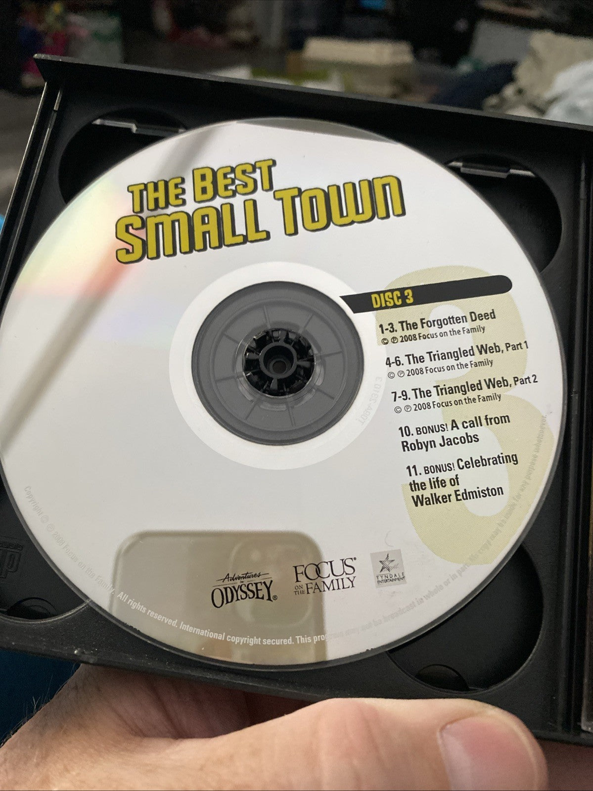 THE BEST SMALL TOWN Adventures in Odyssey #50 4 Audio CDs New/ rear case crack