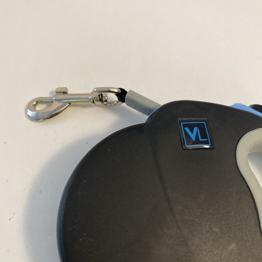 Vibrant Life Reflective Retractable Tape Leash Large Black