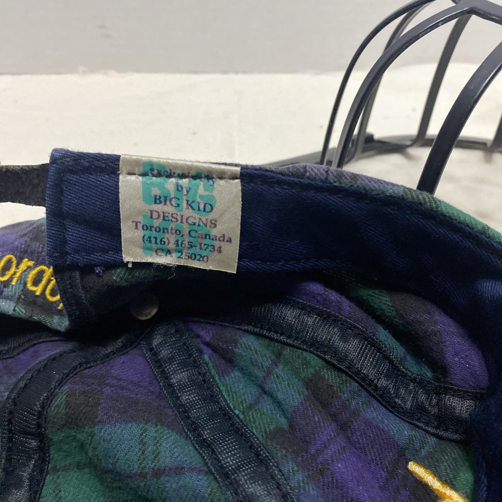 Vintage Bare Naked Plaid Snapback Hat
