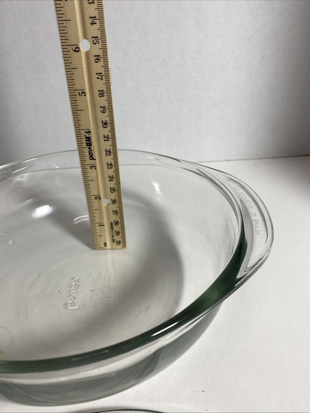VTG Pyrex Corning Clear Glass 1.5 L 023 Round Casserole Baking Dish & Lid 623C