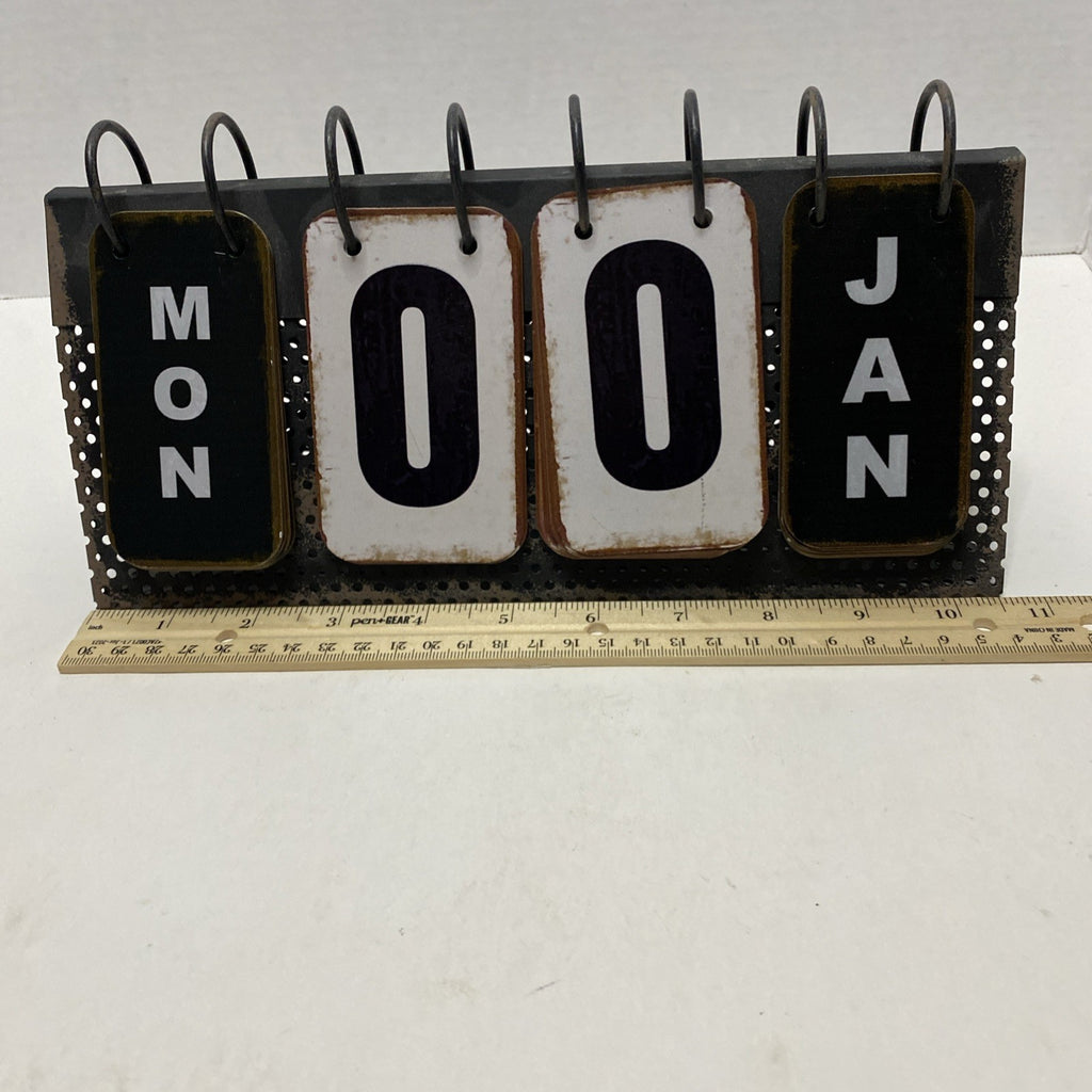 office desk metal flip calendar home office decor