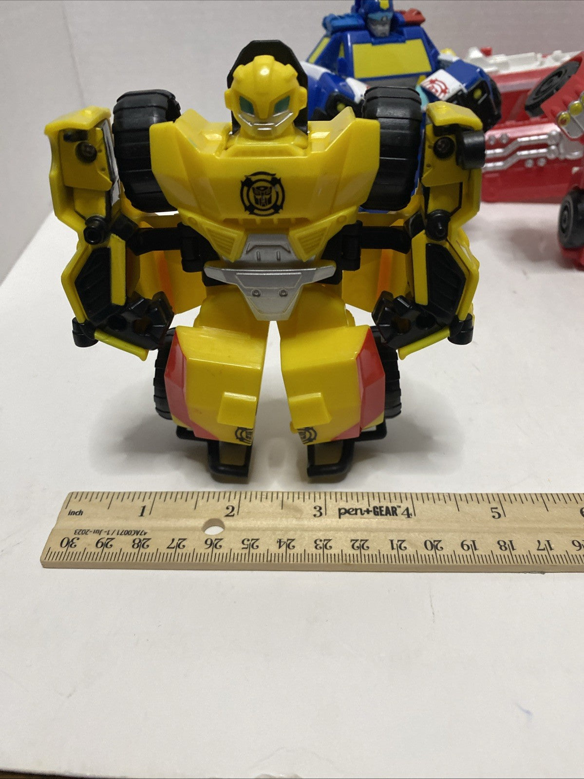 Lot of 4 Hasbro Playskool Heroes Transformers Rescue Bots Figures Optimus Prime