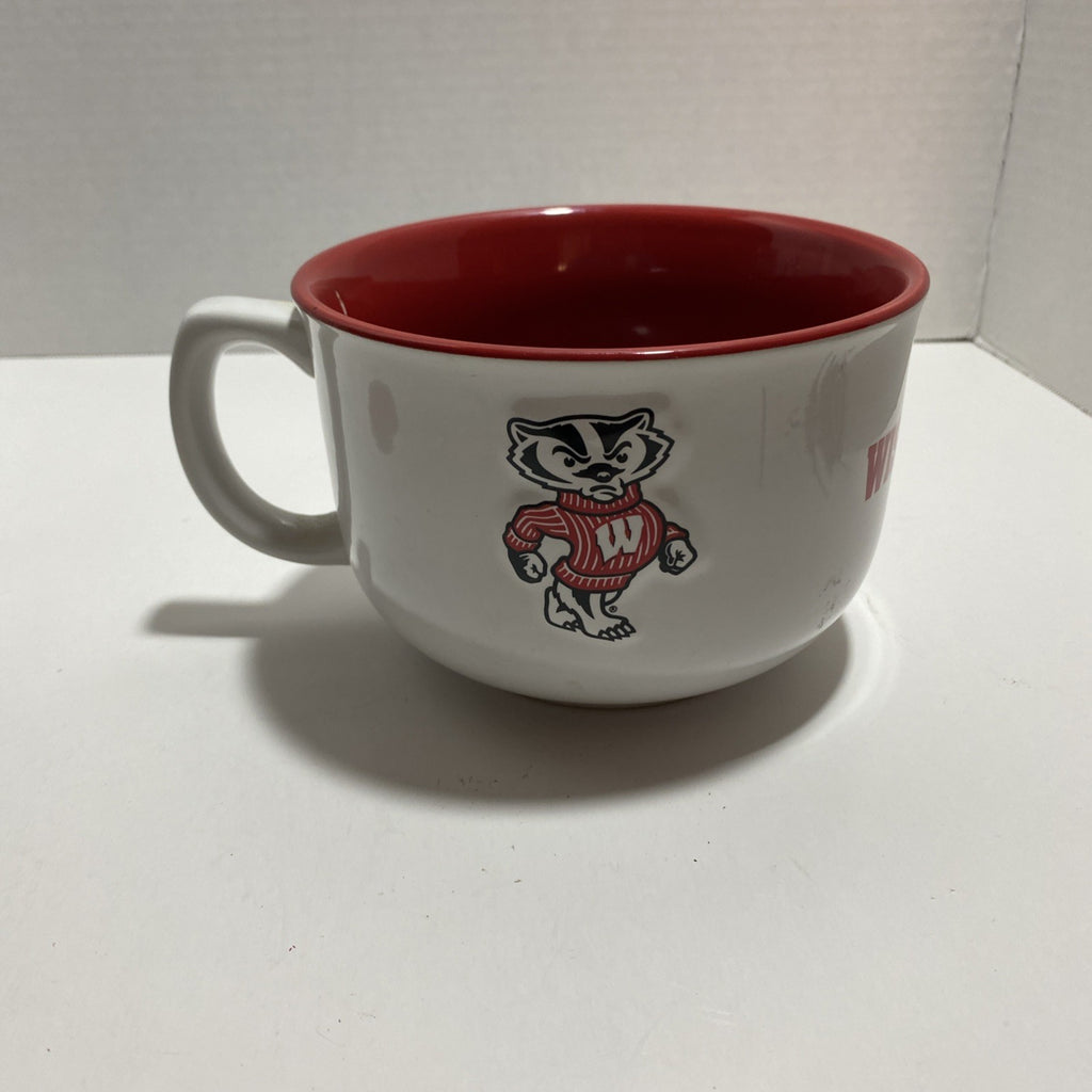 R.F.S.J. Inc. Badger Bowl with Handle NCAA Wisconsin Badgers collegiate