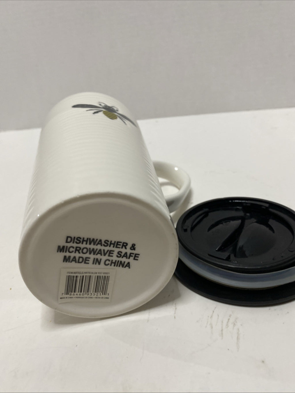 SweetNes Honeybee Travel Mug With Handle 19 Fl Oz Ceramic