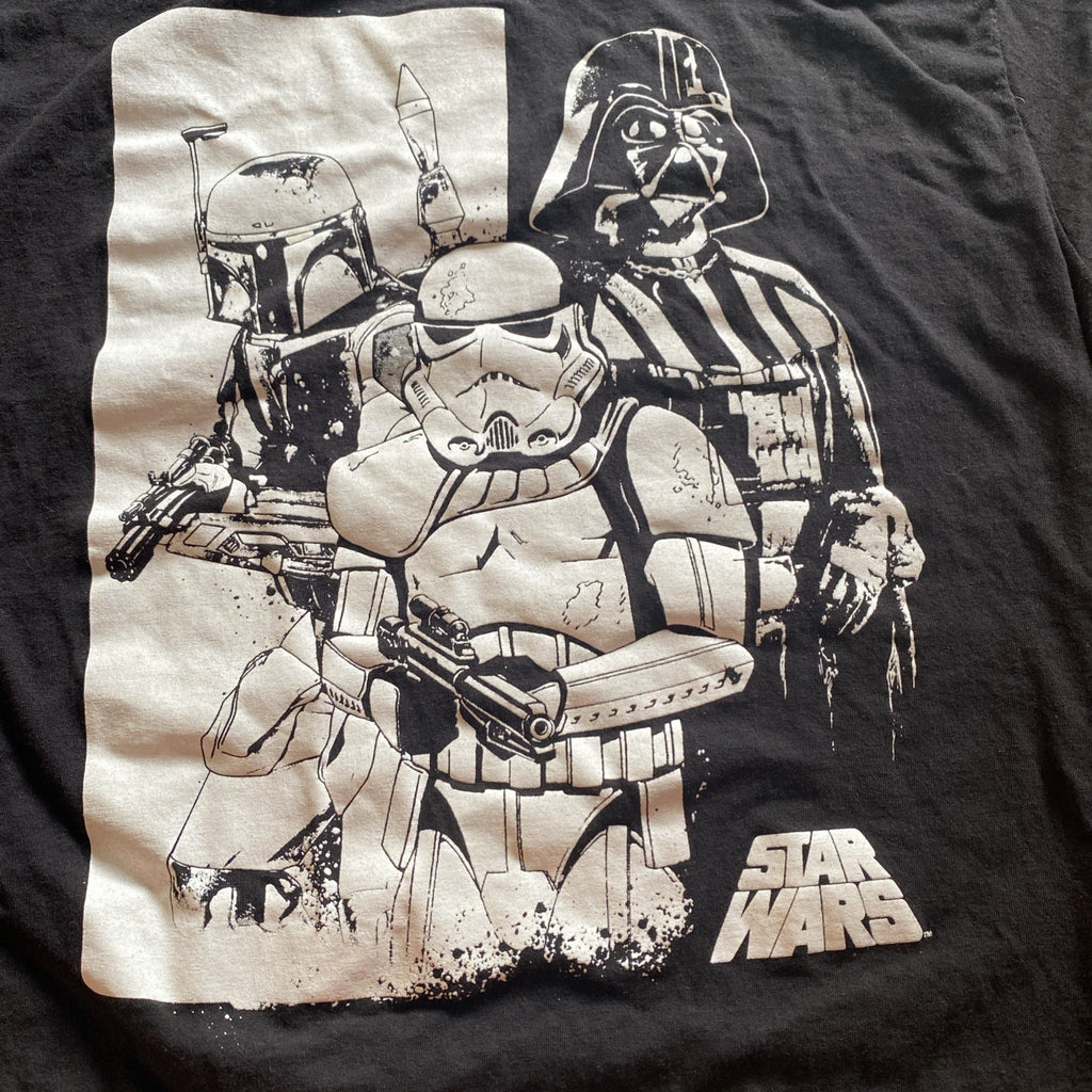STAR WARS T-Shirt Darth Vader Boba Fett Storm Trooper Large
