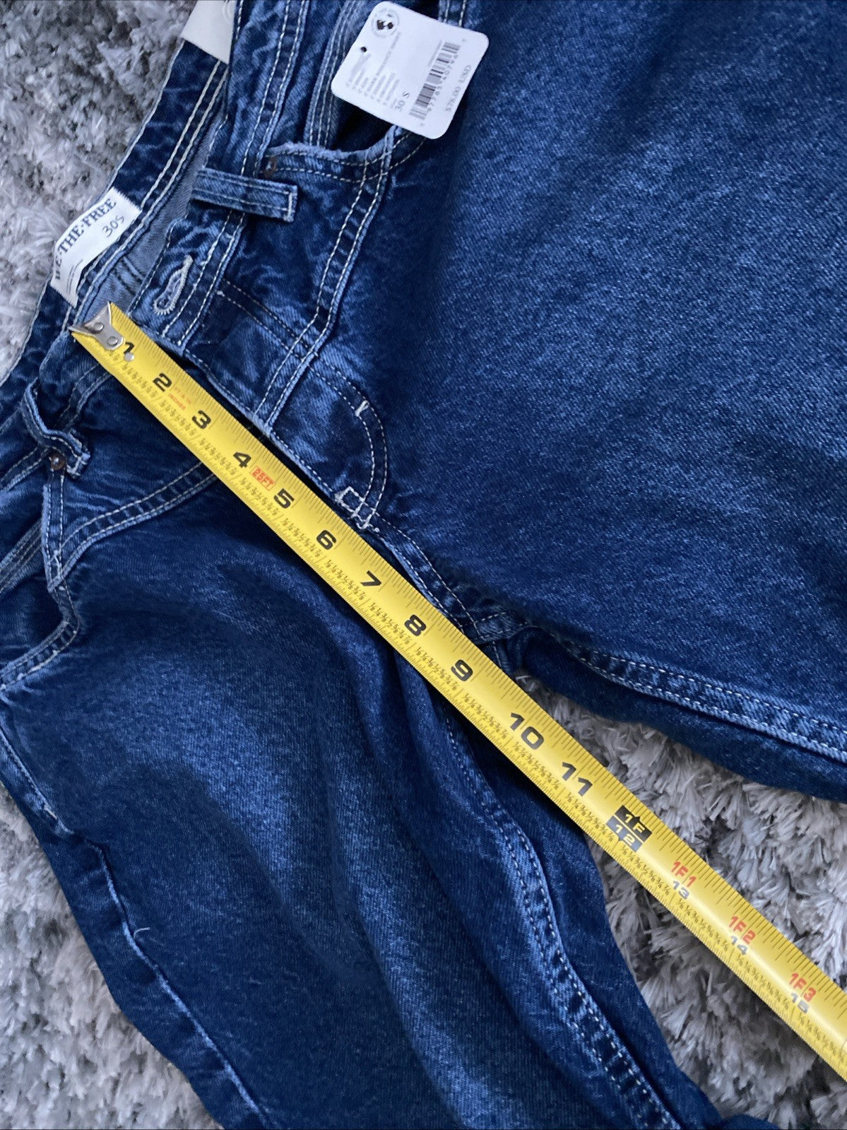 We The Free Jeans Womens 30 Blue Denim Button Fly Shelby Low Rise Boyfriend Jean