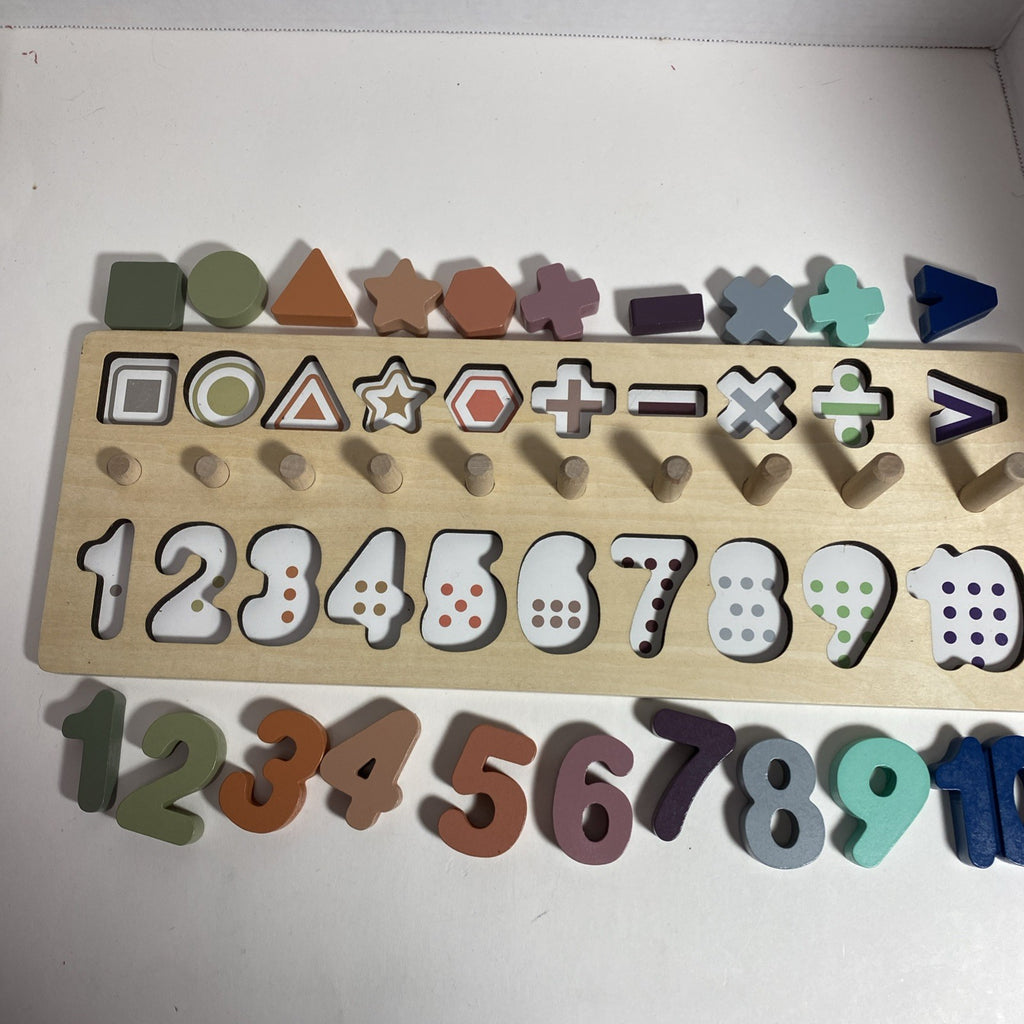 BEKILOLE Wooden Number Puzzle for Toddler Activities -Montessori Toys Toddlers