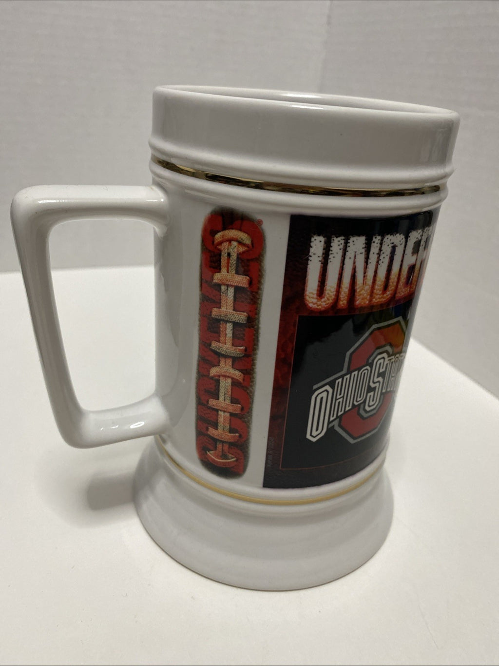 Ohio State Buckeyes 2002 Undefeated Champions Beer Stein Mug 6 1/4" Tall