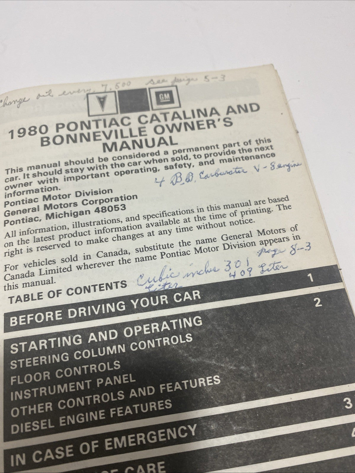 PONTIAC   1980 Owners Manual