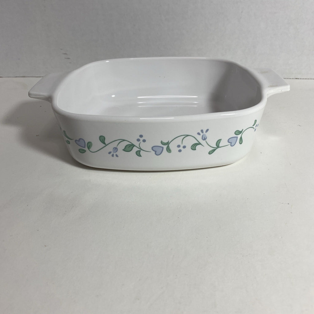 Corning Ware A-1-B Blue Hearts 1 Quart Casserole Dish Square A1B 1 Qt **No lid