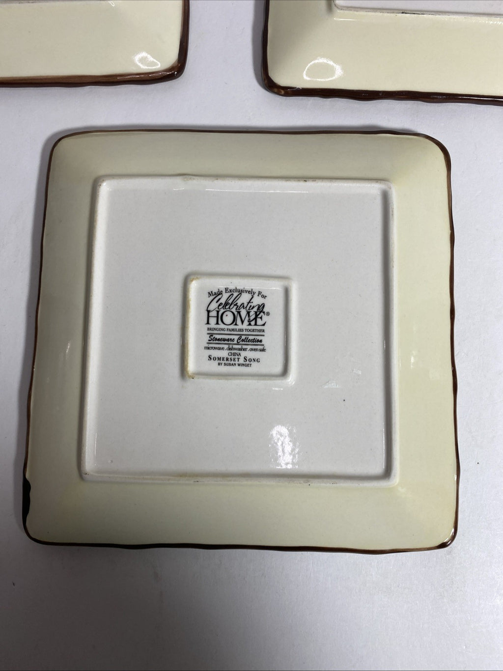 Somerset Song by Susan Winget Collectible Stoneware Bird Salad Plates lot of 3