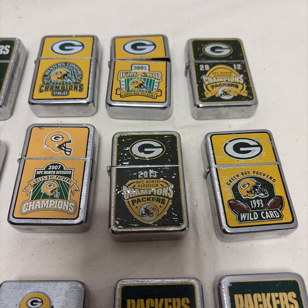 Lot 19 Danbury Mint Green Bay Packers Lighters NFL See Pic For Details
