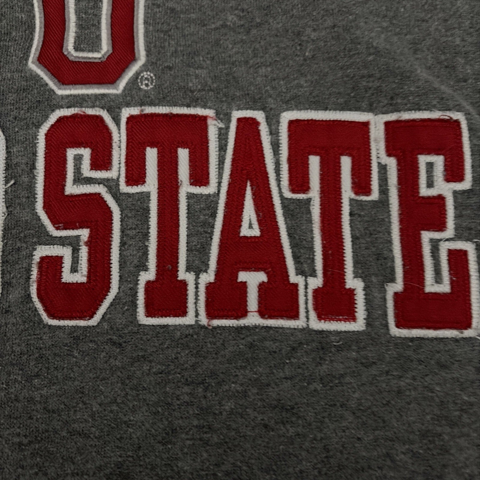 Ohio State University Buckeyes Pullover Hoodie Grey Size XL