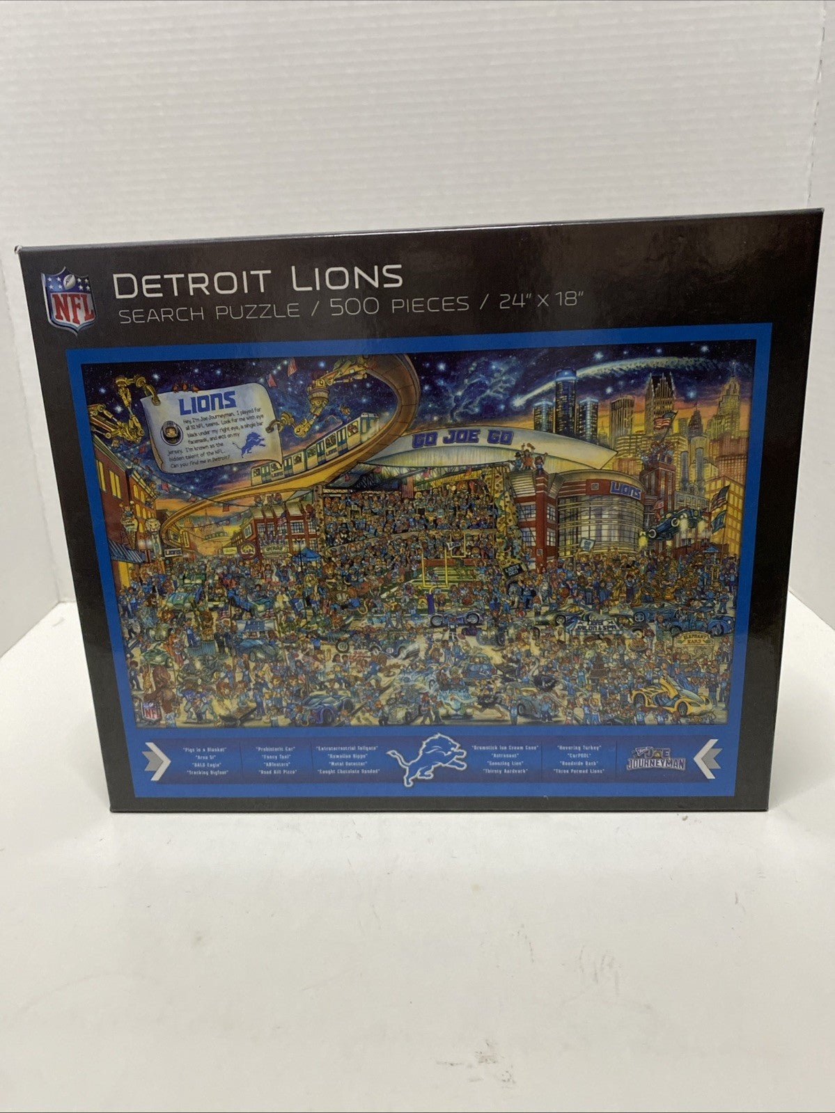 NFL Detroit Lions Find Joe Journeyman Puzzle- 500 Piece-New