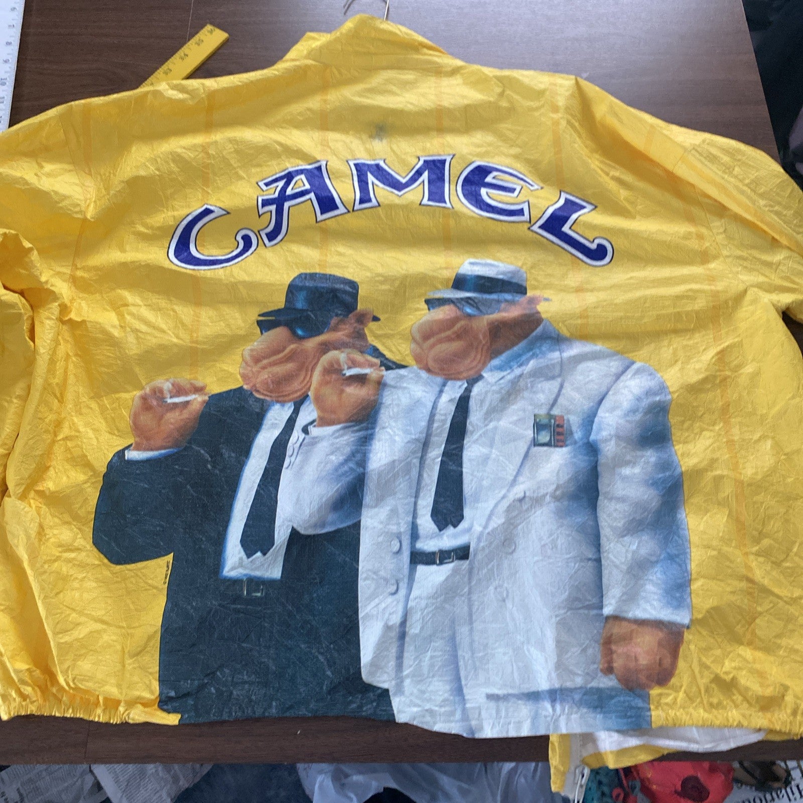 Vintage Camel Windbreaker Men Size XL Yellow Full Zip Blues Brothers 1992