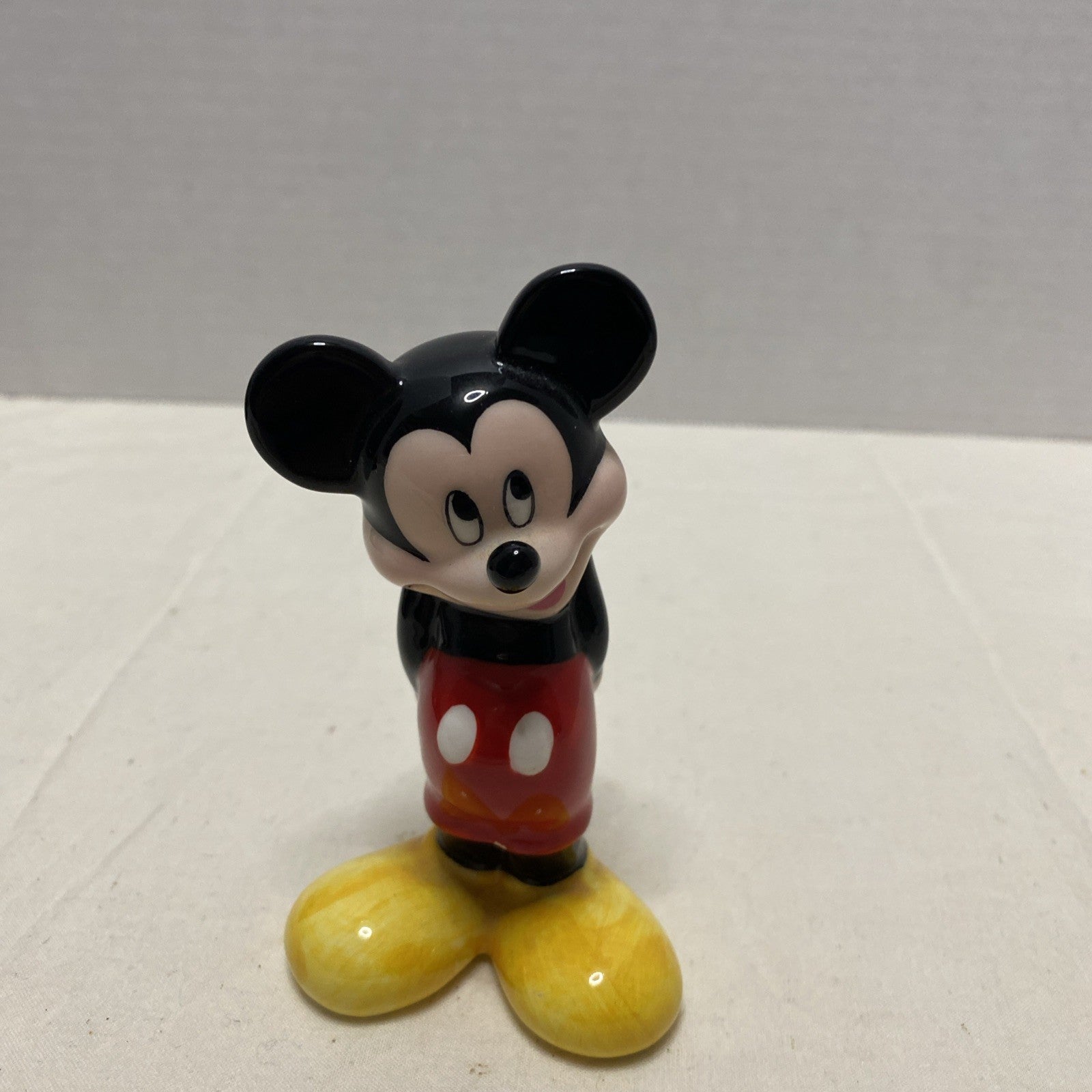 Vintage Enesco ceramic Mickey Mouse shy bashful figure