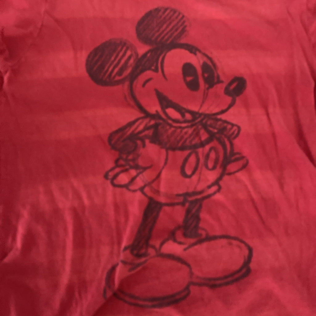 The Wonderful World of Disney Red T Shirt Mickey Mouse Short Sleeve Small 11/13