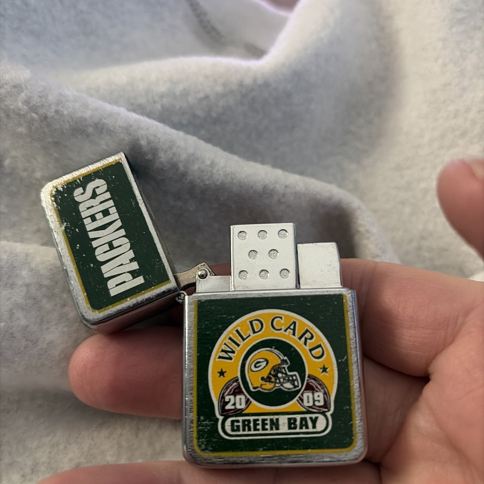 Zippo Lighter Nfl Green Bay Packers 2009 Wildcard Used