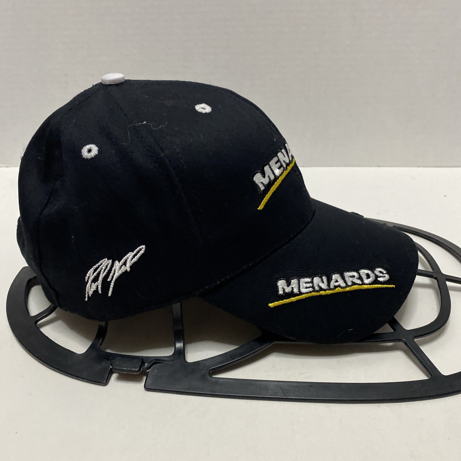Menards Racing Nascar Hat Cap Mens Strapback Black Yellow #15 Paul Menard NWOT
