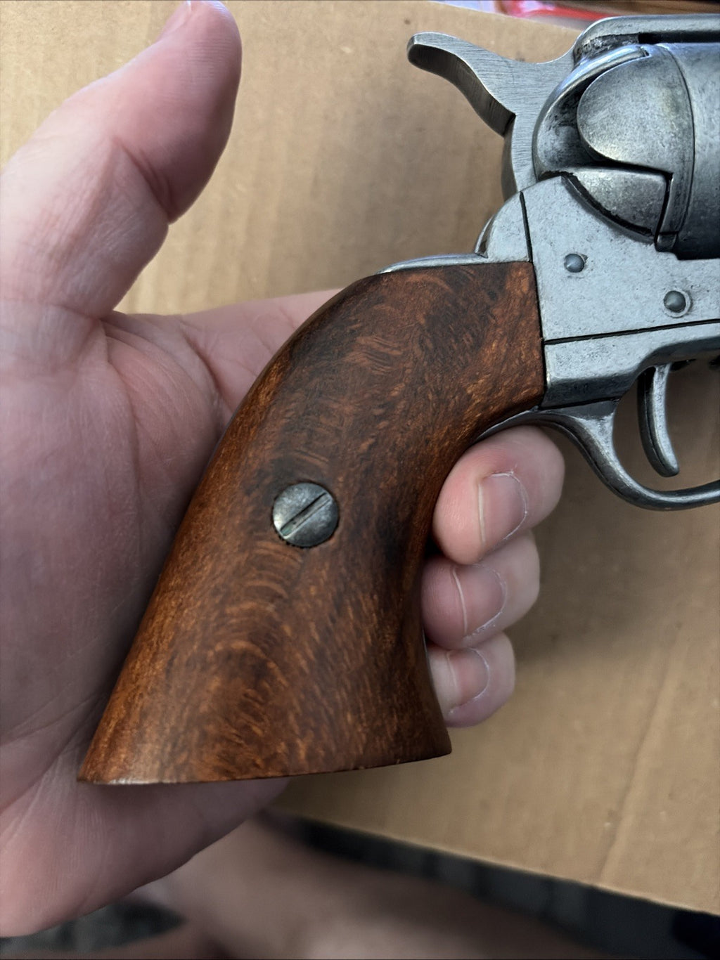 Denix Old West Frontier Replica Antique Grey Revolver Non-Firing Gun With Box