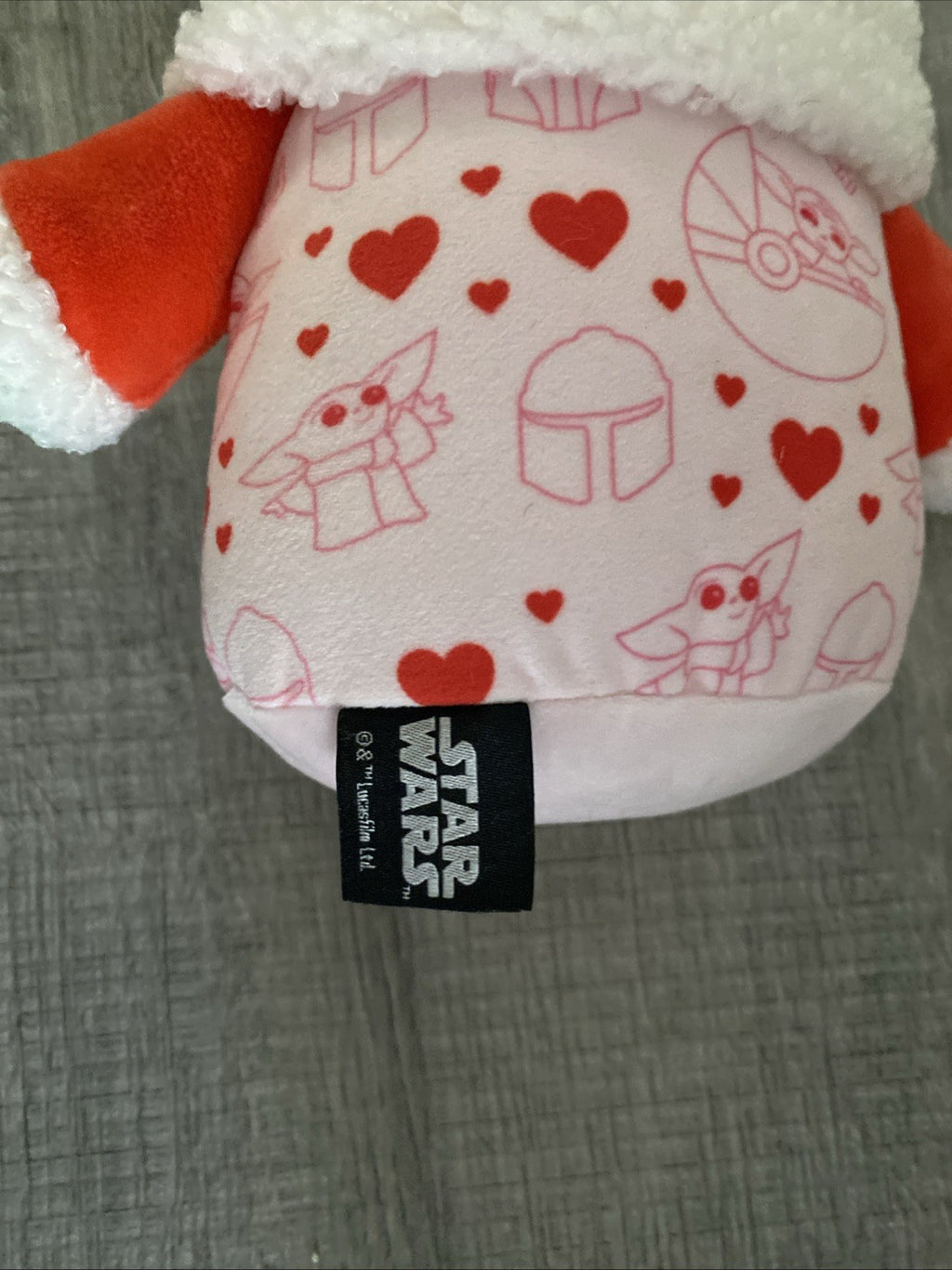 Star Wars The Mandalorian Grogu Plush Toy Valentine’s Day Edition Mattel 9”