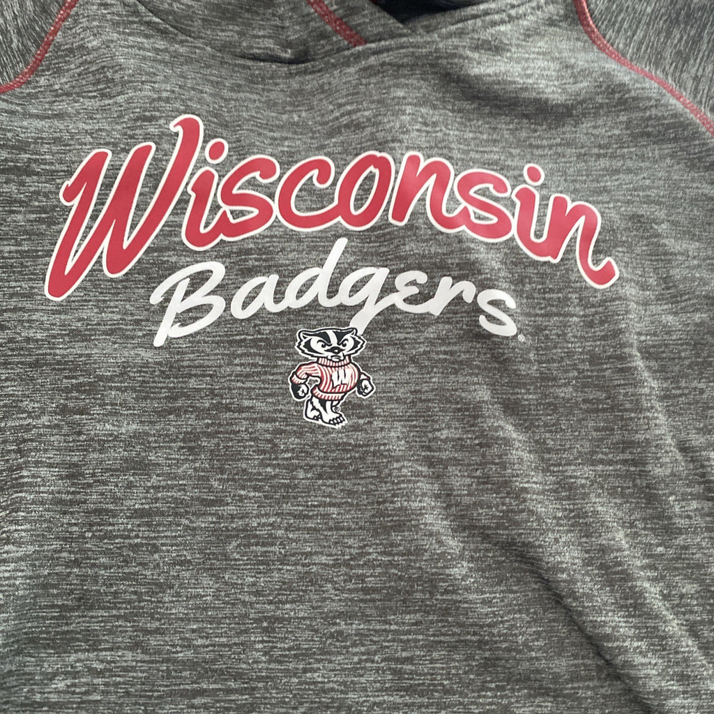 Colosseum  Women's  Size XL Wisconsin Badgers Hoodie Gray Hooded Sweatshirt