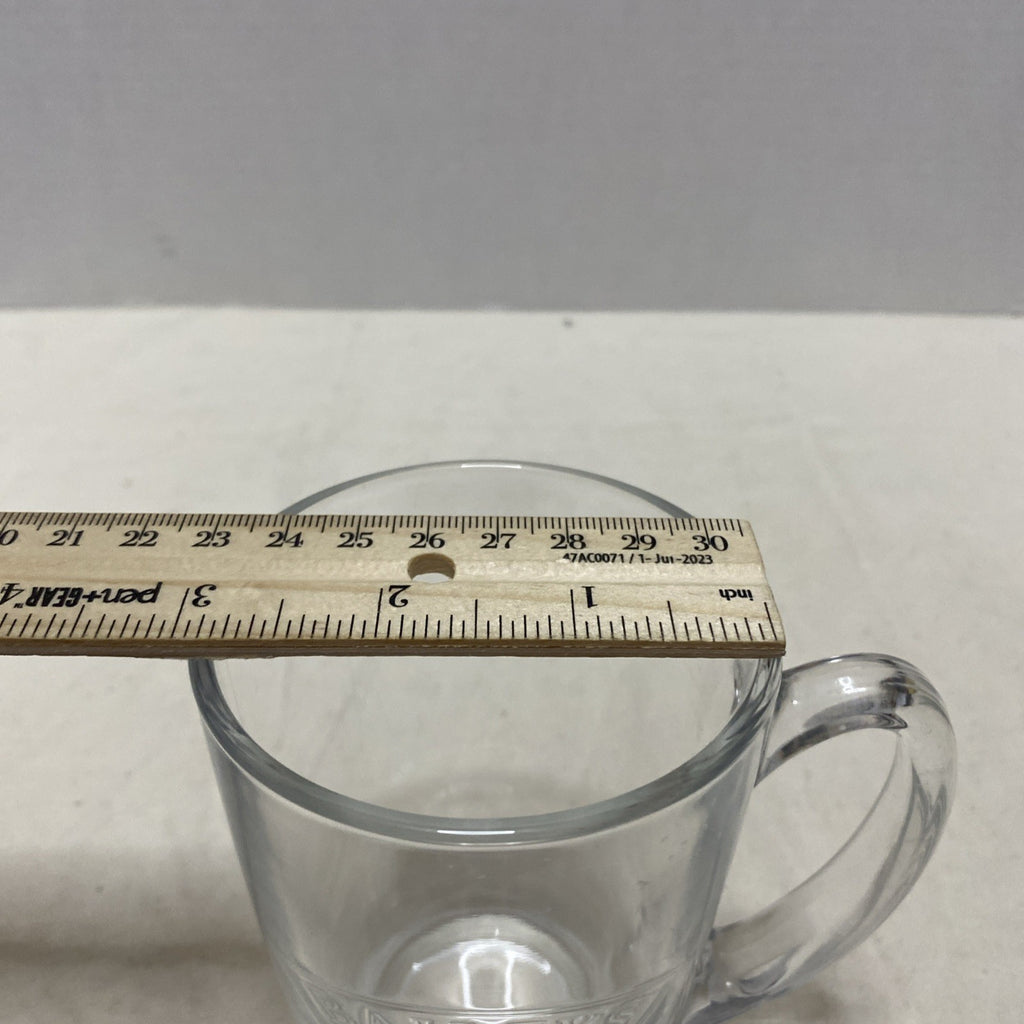 Bailey's Irish Cream Clear Glass Mug 10 Oz Embossed Lettering