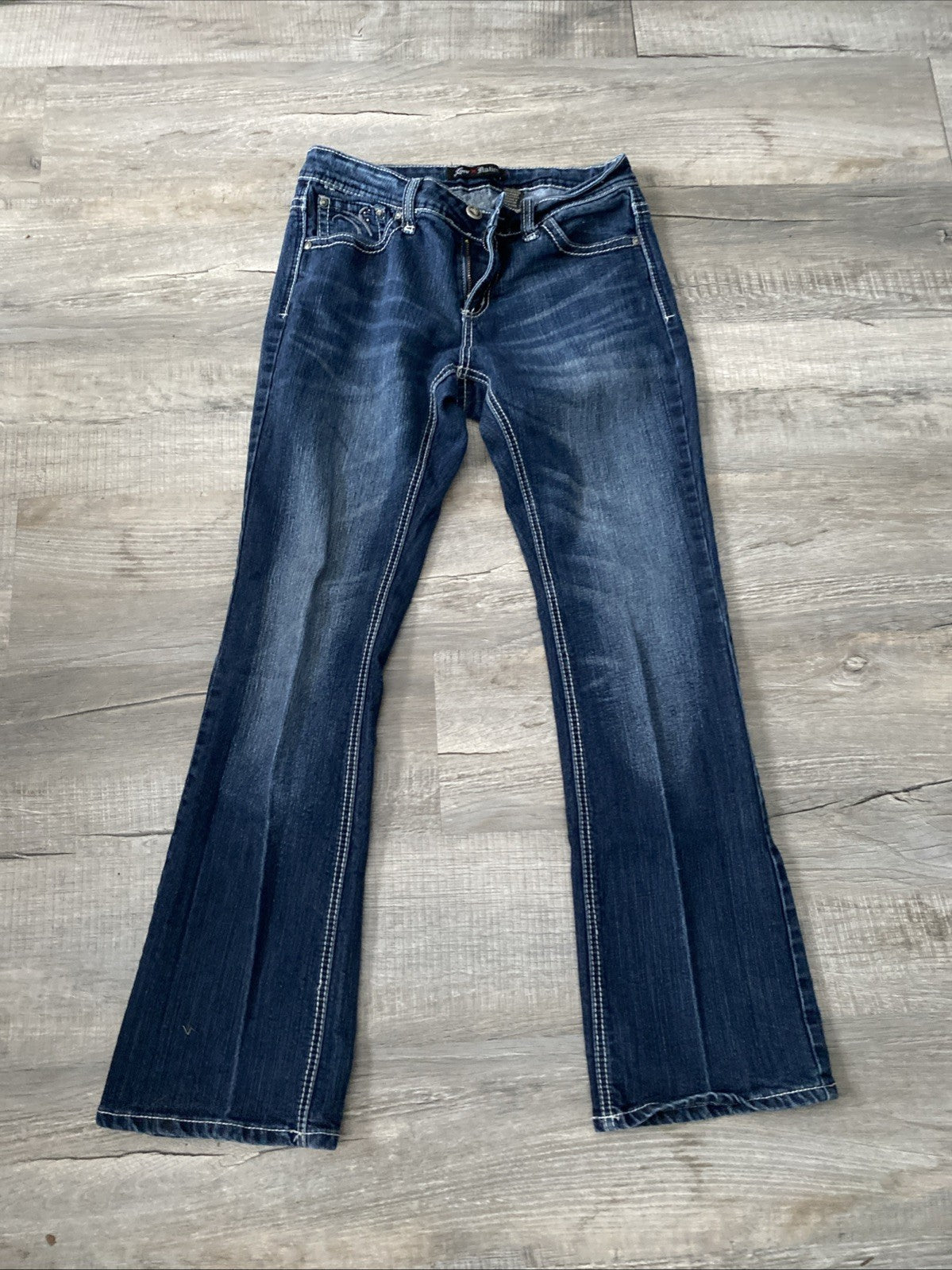 Love Nation Premium Denim Blue Jeans Embellished Pockets Women's 10