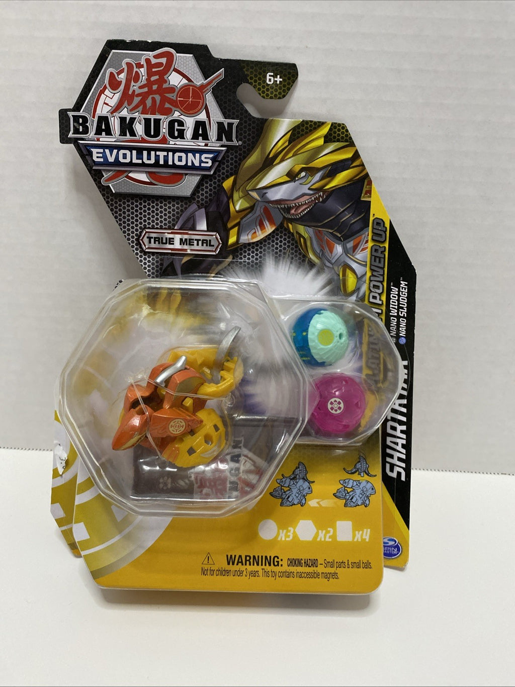 Bakugan Evolutions, Shartktar with Nano Widow & Sludgem Platinum Power Up Pack