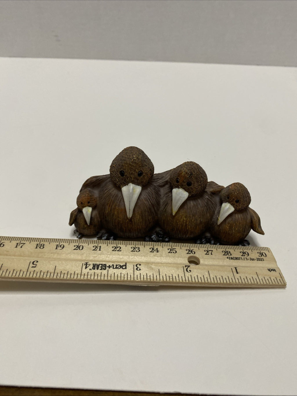Vintage Resin Kiwi Bird  Family Figurine