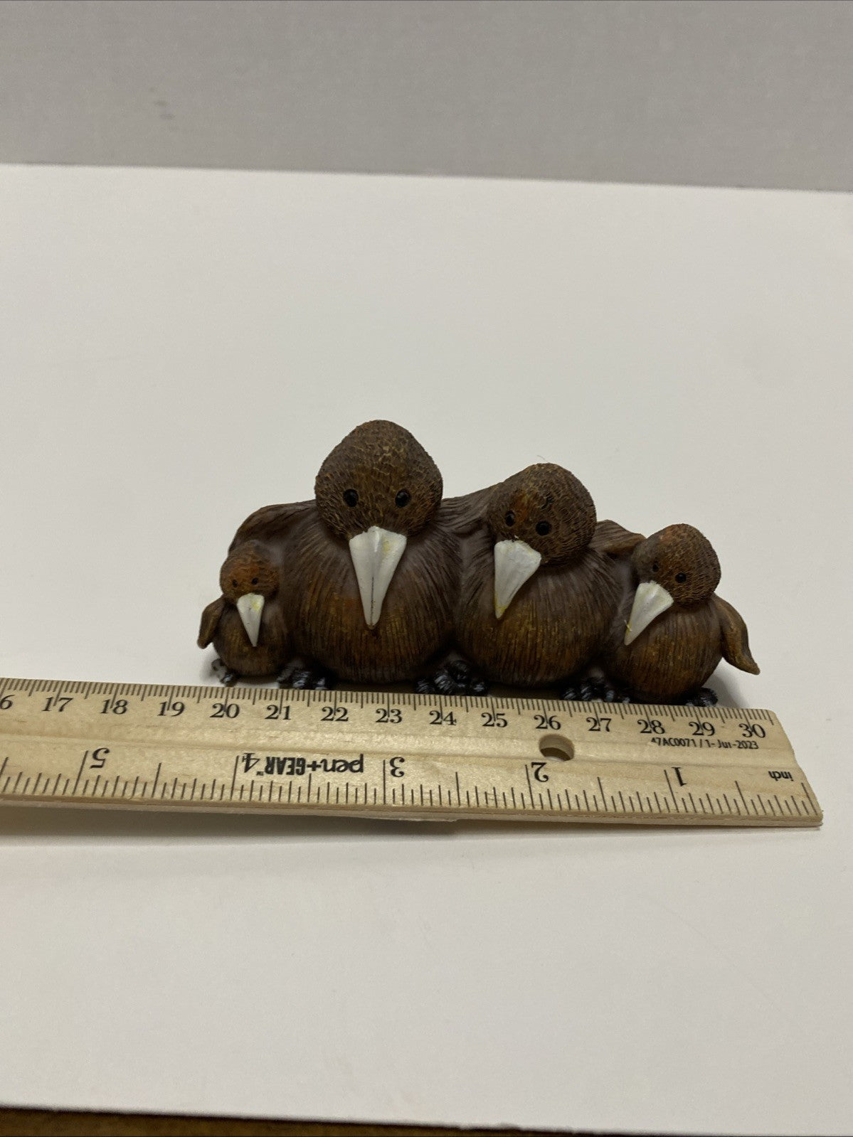 Vintage Resin Kiwi Bird  Family Figurine