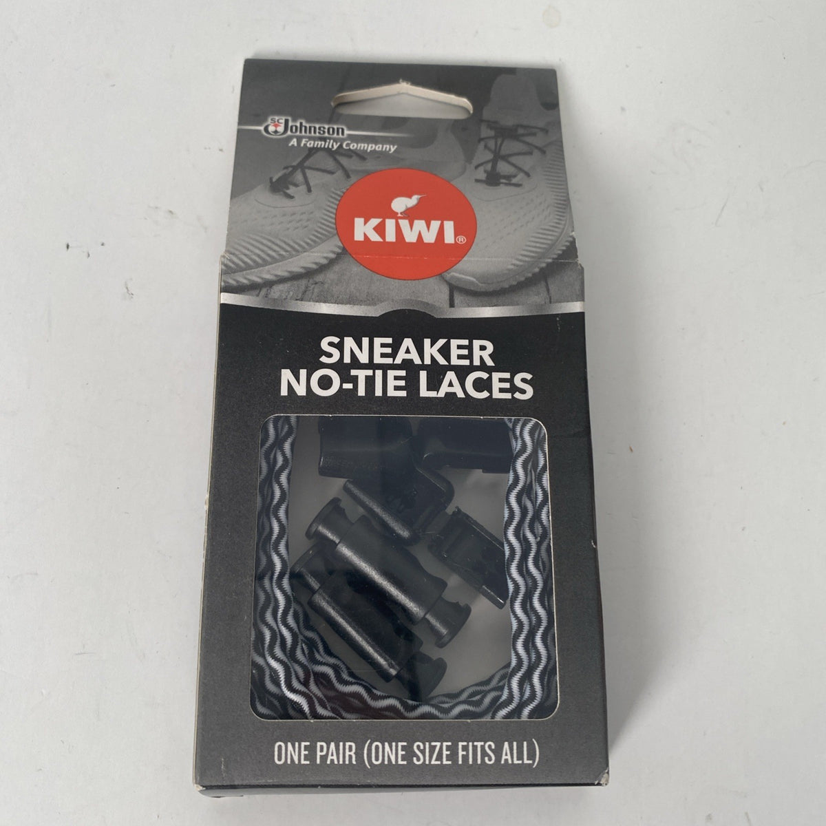 KIWI No Tie Shoelaces | Elastic Shoe Laces for Sneakers and Tennis Shoes | B&W