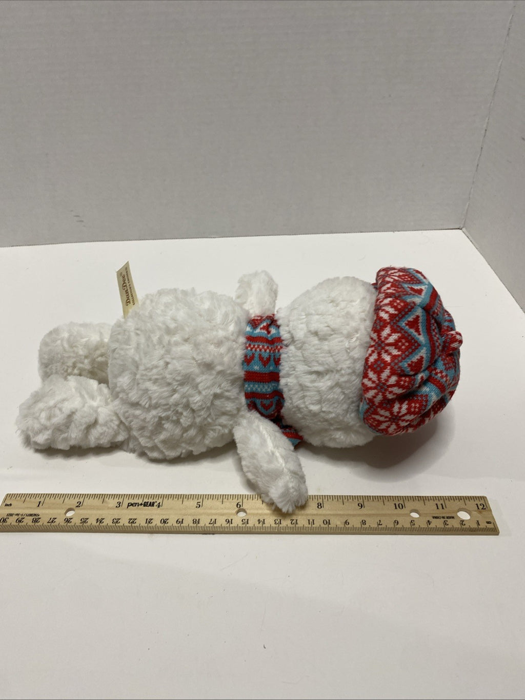 Dan Dee Snowman Stuffed Animal tags Winter Holiday Christmas Dandee red hat 