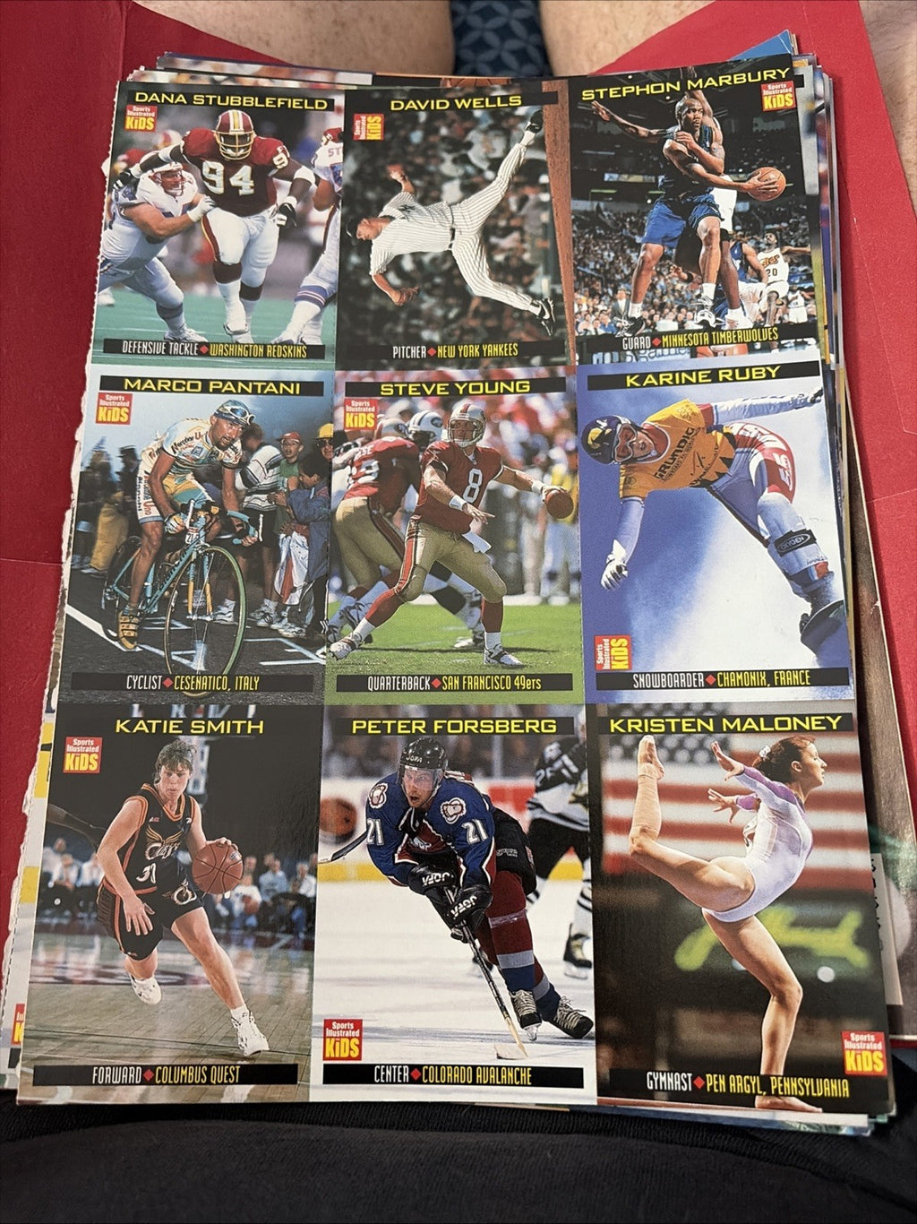 Steve Young RC KRISTEN MALONEY 2000 SPORTS ILLUSTRATED FOR KIDS SI UNCUT SHEET