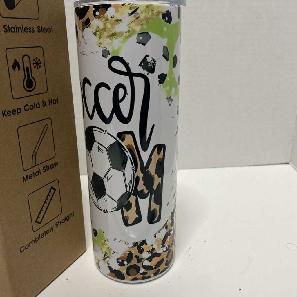 PID Life 20 Oz Sublimation Tumbler  Soccer Mom metal straw