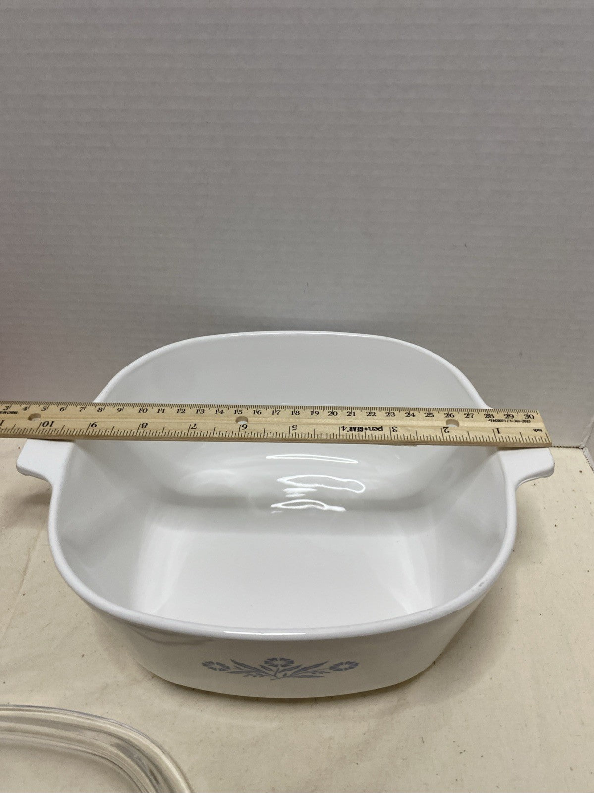 Vtg 2 1/2 Qt Corning WareCornflower Blue Casserole Dish + Glass Lid
