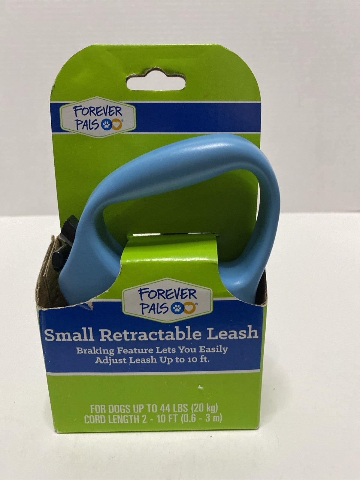 Forever Pals Small Retractable Dog Leash 2-10ft Black Up to 44lbs Adjustable
